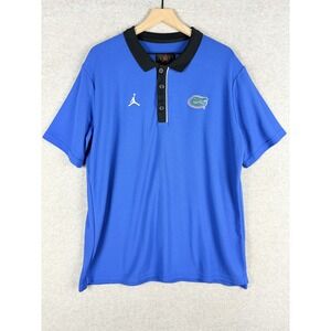 Florida Gators Shirt Polo Mens Large Blue‎ NCAA Basketball Jordan Loose Fit